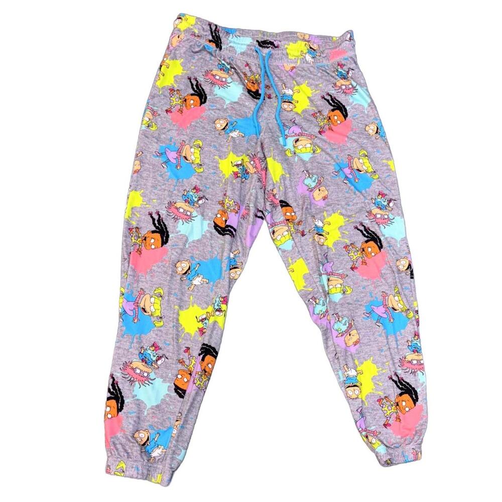 Nickelodeon Rugrats Colorful Cartoon Print Pajama Pants Size Kids Medium‎